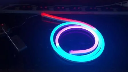 LED Neon Flex IP65 Decoración navideña Iluminación exterior Anti UV RGB Cinta Tubo LED Tira de alimentación Cuerda de neón Flex Strip Light