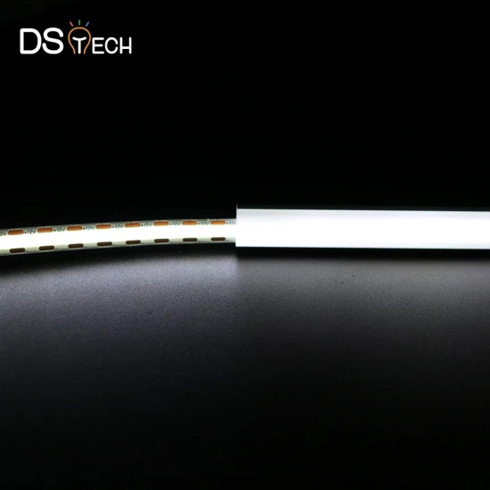 Luz lineal LED sin puntos en perfil de aluminio 9W 12W 480 chips / M Tira de luz LED COB de alta densidad Tira de luz LED flexible