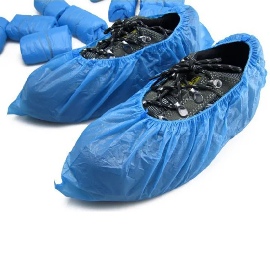 Cubierta de zapato de plástico no tejido ligero con banda elástica impermeable PE Shoecover